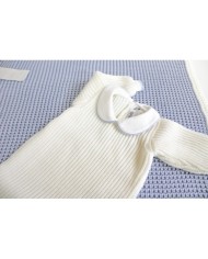 English Onesie Knit Set (White-Light Blue) §78