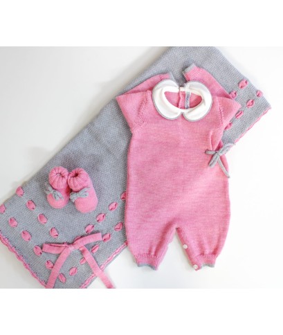 Set Doppia Fettuccia Lana taglia 1 mese en