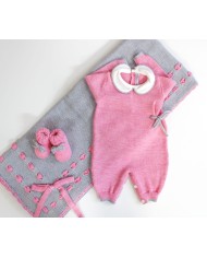 Set Doppia Fettuccia Lana taglia 1 mese en