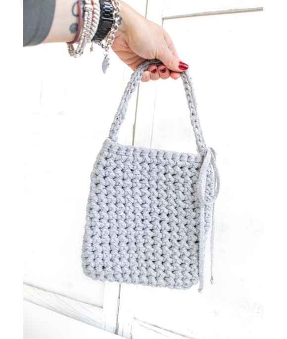 Mini Clutch Bag With Handle - Glitter Ribbon