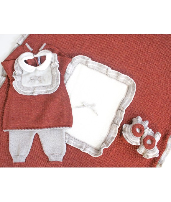 Set Rouches Tricolore Lana taglia 1 mese en