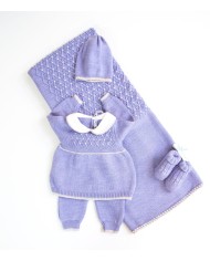 Set Doppia Fettuccia Lana taglia 1 mese en