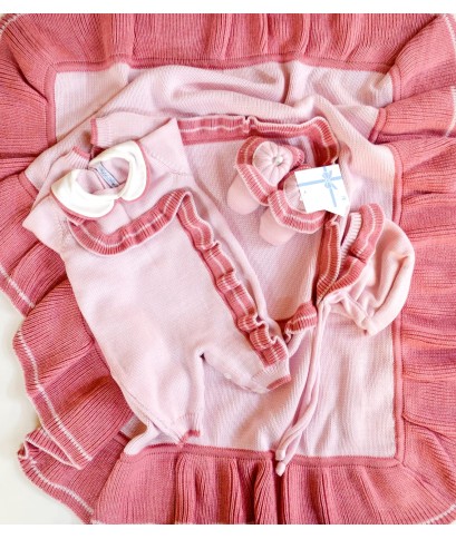 Set Rouches Bicolore Lana taglia 1 mese en