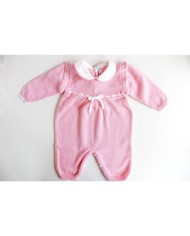 Cotton Knitted Romper with Central Bow §148