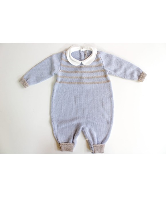 Male Woolen Horizontal Striped Onesie §151