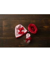 Set Rouches & Cuore intarsio Lana taglia 1 mese en25