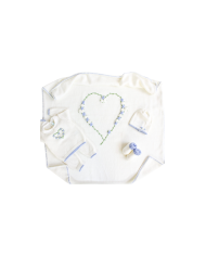 Set Cuore Fettuccia In Pura Lana -  Tutina §85