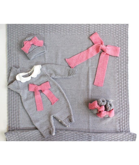 Striped Bow Set - Onesie §177