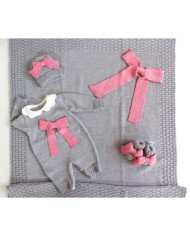 Striped Bow Set - Onesie §177