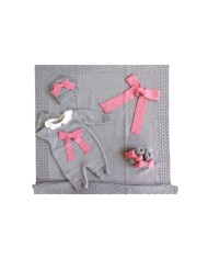 Striped Bow Set - Onesie §177