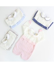 Wool Romper With Ribbon And Buttons §182