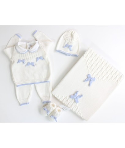 Set Fiocchetti Lana taglia 1 mese en