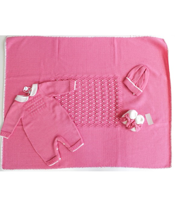 Set Punto Smock Cotone taglia 1 mese