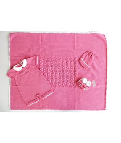 Set Punto Smock Cotone 2 taglia 1 mese en