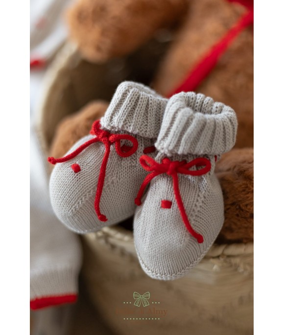 Red Cotton Bubbles Set - Short Headband Cover §323