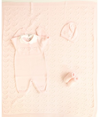 Cotton Openwork Hearts Set - Onesie §340