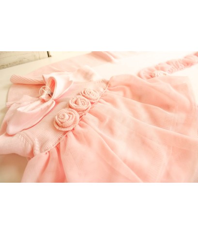 Cotton Tulle Set - Headband Cover + Dress §392