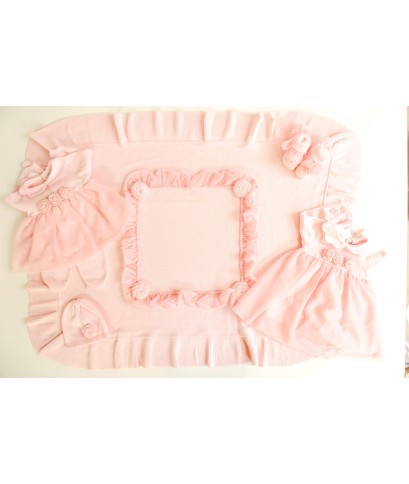 Cotton Tulle Set - Headband Cover + Dress §392