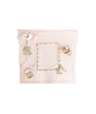 Set Fiocco Con Fettuccia Cotone - Tutina §348