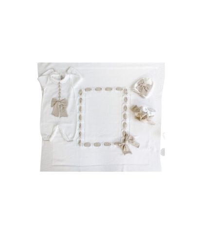 Set Fiocco Con Fettuccia Cotone - Tutina §349