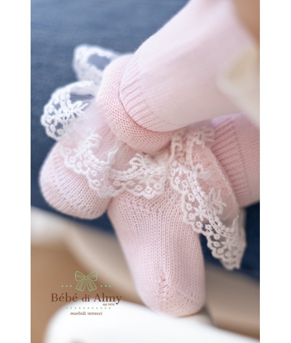 Ceremony Set With Cotton Lace (Girls) - Headband Covers §414