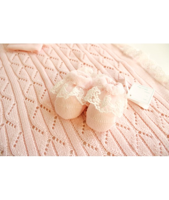 Ceremony Set With Cotton Lace (Girls) - Headband Covers §414