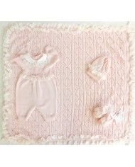 Ceremony Set With Cotton Lace (Girls) - Playsuit §416