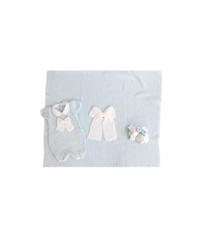 Set Maglia Inglese Cotone - Pagliaccetto Con Fiocco §433