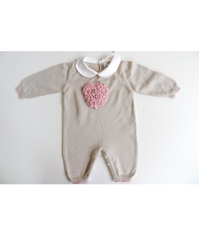 Tutina con Cuore Rouche Cotone en