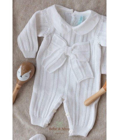 Set Wide Rib Cotton - Onesie With Bow §497