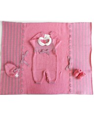 Set Fettuccia con Nodo Lana taglia 3 mesi en