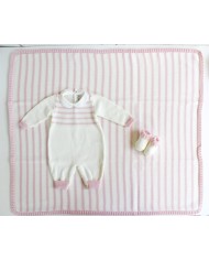 Set Strisce Femminuccia Lana taglia 3 mesi en