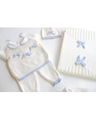 Set Fiocchetti Lana taglia 1 mese en