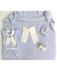 Set Maglia Inglese Maglia + Pantalone (Celeste-Bianco) §30