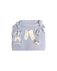 Set Maglia Inglese Maglia + Pantalone (Celeste-Bianco) §30