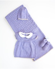 Set Ricamo Punto Smock 1 Lana taglia 1 mese en