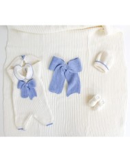 Set Maglia Inglese Tutina (Bianco-Azzurro)  §49