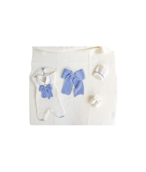 Set Maglia Inglese Tutina (Bianco-Azzurro)  §49