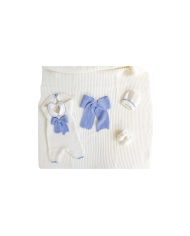 Set Maglia Inglese Tutina (Bianco-Azzurro)  §45